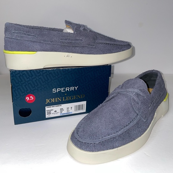 NWB Sperry X John Legend Signature Boat Shoe Gunmetal - Picture 3 of 12